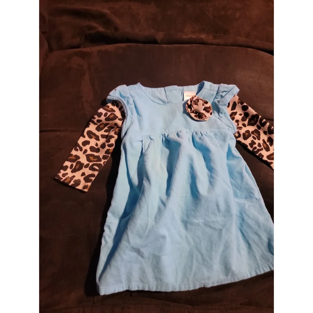 Gymboree glamorous‎ friends blue dress size 3 6 months nwot